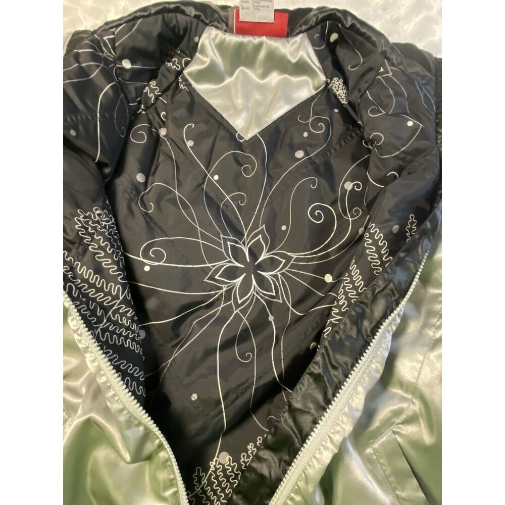 Columbia Convert Boardwear Jacket Women Large Gray Silver Zip Pockets Drawstring - Picture 11 of 15